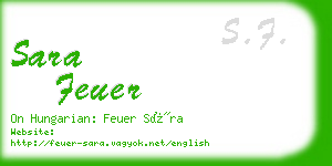 sara feuer business card